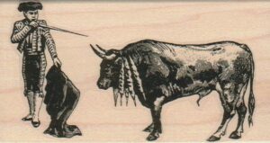 Matador With Bull 2 1/4 x 4-0
