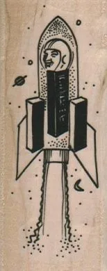 Man In Rocket Ship 1 1/2 x 3 1/2-0