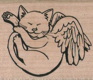 Angel Cat Sleeping 2 x 2 1/4-0