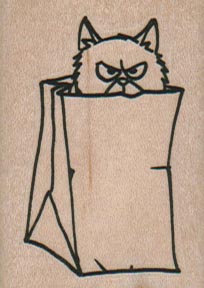 Cat In Paper Bag 1 1/2 x 2-0