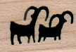 Petroglyph Goats 3/4 x 3/4-0