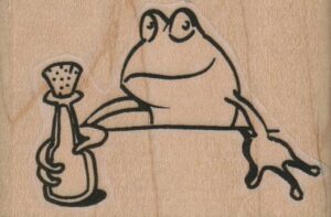 Frog With Bottle 2 x 1 1/4-0