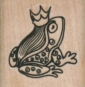 Sitting Frog With Crown/Side 1 1/2 x 1 1/2-0