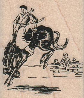 Cowboy On Bucking Horse 2 x 2 1/4-0