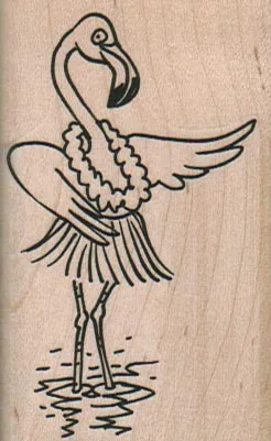 Hula Flamingo 1 3/4 x 2 3/4-0