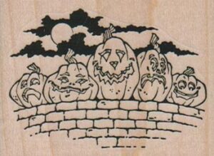 Pumpkins On Wall 2 1/2 x 1 3/4-0