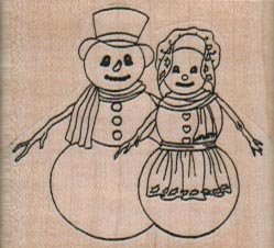 Mr & Mrs Snowman 1 3/4 x 1 1/2-0