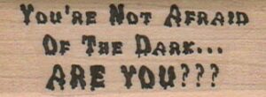 You're Not Afraid Of The Dark 1 x 2 1/4-0