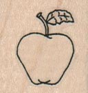 Apple With Leaf 1 x 1-0