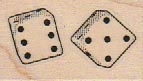 Two Dice 1 x 1 1/2-0