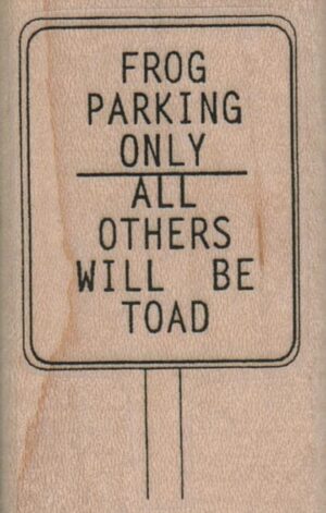 Frog Parking Only 1 1/2 X 2 1/4-0