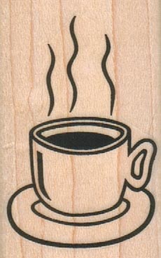 Steaming Coffee Cup/Large 1 1/4 x 2-0