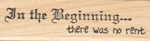 In The Beginning There Was No 3/4 x 2 1/2-0