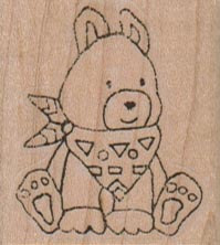 Teddy Bear With Kerchief 1 1/2 x 1 1/2-0