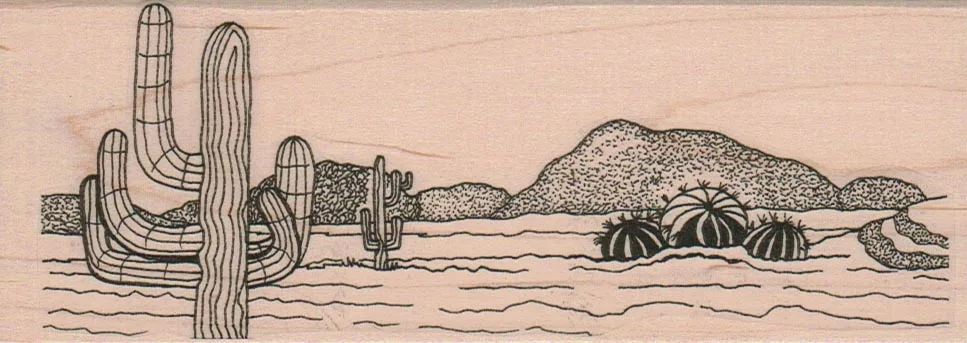 Desert Scene 2 1/2 x 6 1/2-0