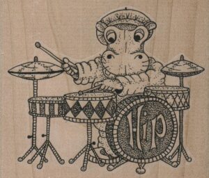Hippo & Drums 3 1/2 x 3-0
