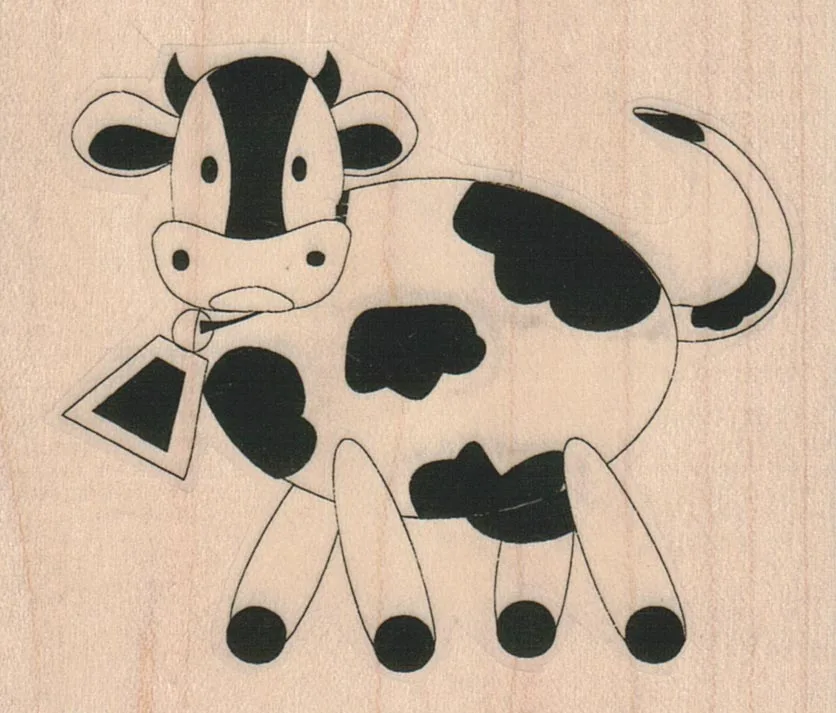 Spotted Cow With Bell 3 x 2 1/2-0