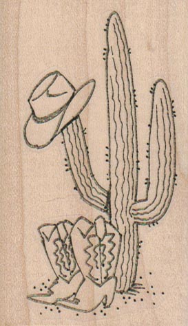 Cactus, Hat & Boots 2 x 3 1/4-0