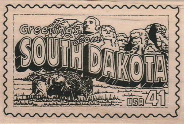 Greetings From South Dakota 3 1/4 x 5 1/4-0