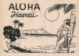 Aloha Hawaii 3 1/4 x 2 1/4-0