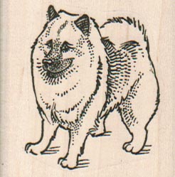 Keeshond Dog 1 3/4 x 1 3/4-0