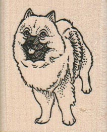 Keeshond Front 1 1/2 x 1 3/4-0