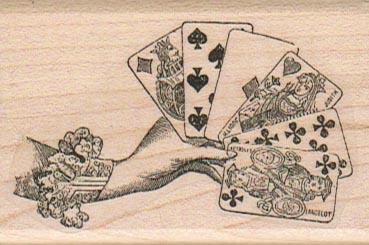 Hand Holding Cards 1 3/4 x 2 1/2-0
