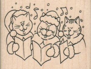 Caroling Cats 3 x 2 1/4-0