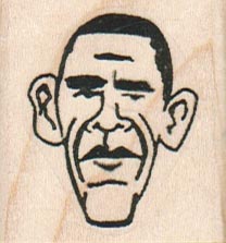 Obama Caricature 1 1/2 x 1 1/2-0