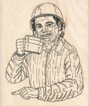 Soldier With Cup 3 x 3 1/2-0