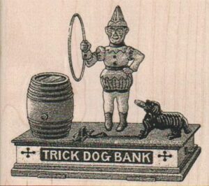 Trick Dog Bank 3 1/4 x 2 3/4-0