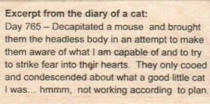 Excerpt From The Diary Of A Cat: Day 765 1 1/2 x 2 3/4-0