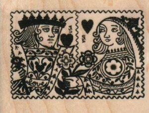 King And Queen Of Hearts Postoid 2 1/4 x 1 1/2-0