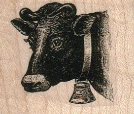 Cow With Bell 1 1/2 x 1 1/4-0