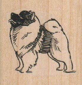 Keeshond Dog 1 1/2 x 1 1/2-0