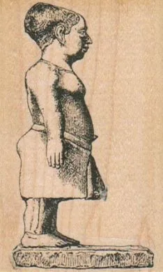 Egyptian Dwarf Statue 2 x 3-0