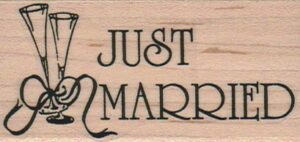 Just Married 1 1/2 x 2 3/4-0