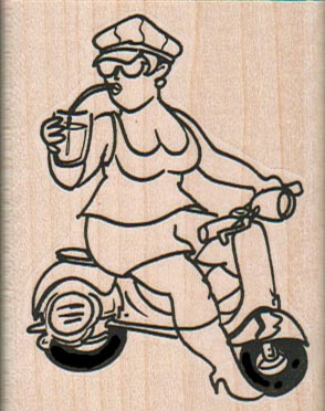 Lady On Scooter 2 x 2 1/2-0