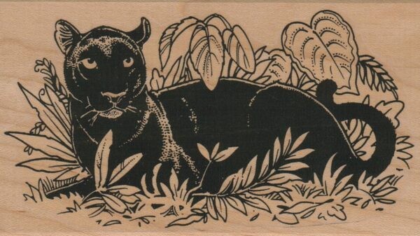 Panther in Plants/Large 3 x 5-0