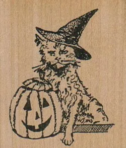 Halloween Kitty 1 3/4 x 2-0