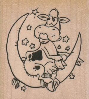 Cow On Moon 2 3/4 x 3-0