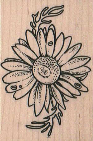 Daisy With Leaves 2 1/2 x 3 1/2-0