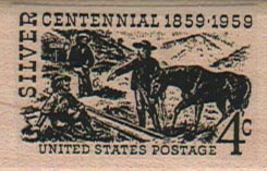 Silver Centennial Stamp 1 1/4 x 1 3/4-0