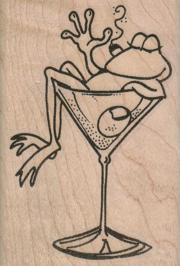 Frog In Martini 2 1/4 x 3 1/4-0