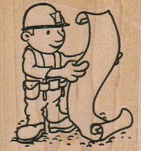 Construction Man With List 2 1/4 x 2 1/4-0