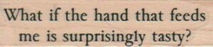 What If The Hand That Feeds 3/4 x 2 1/4-0