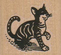 Striped Cat 1 1/2 x 1 1/4-0