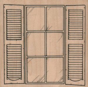 Window With Shutters 4 3/4 x 4 1/2-0