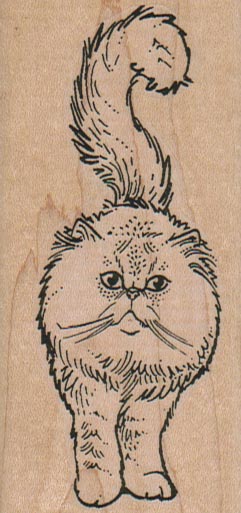 Fluffy Cat Front 1 3/4 x 3 1/2-0
