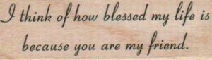 I Think Of How Blessed 1 x 2 3/4-0